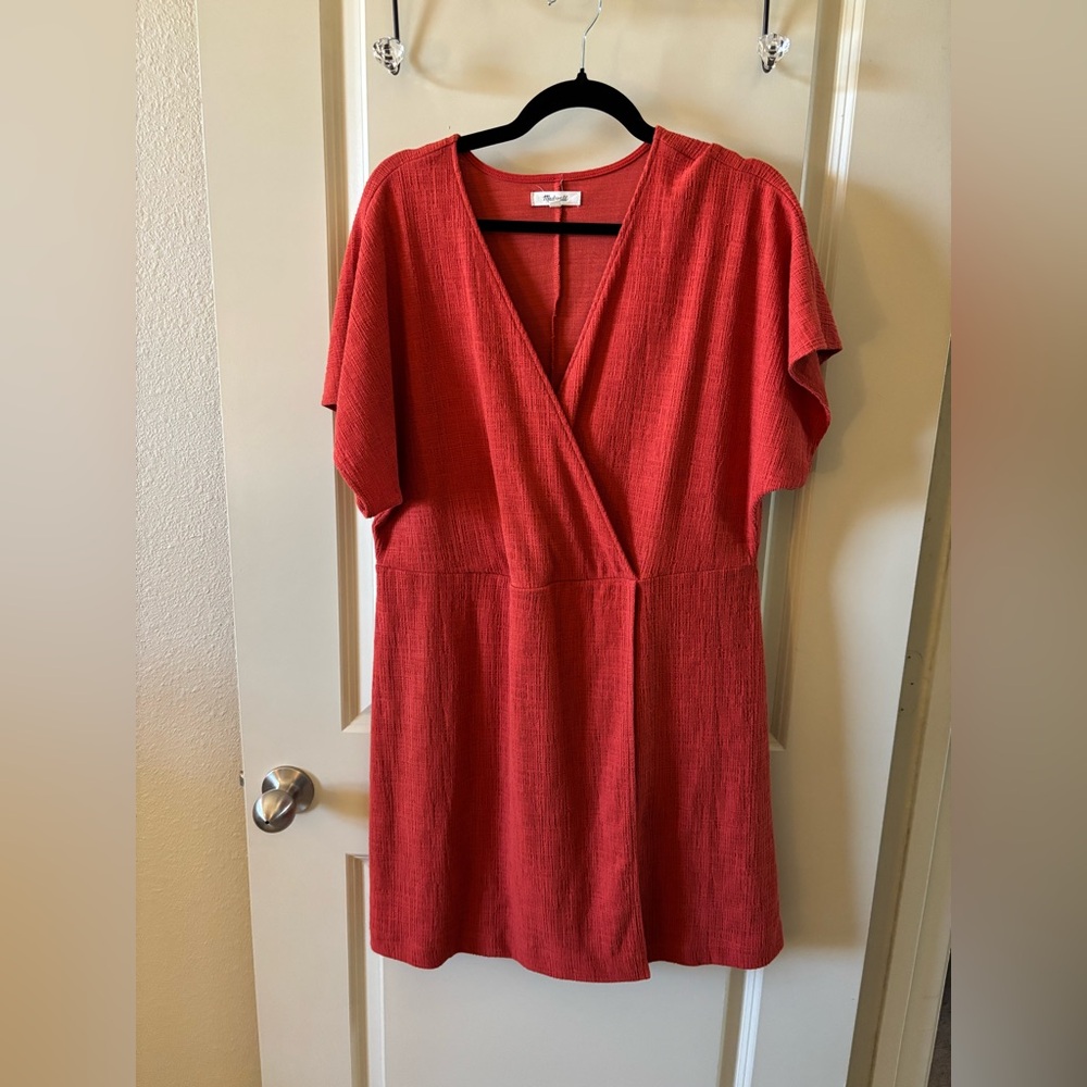 Madewell Cross-Front Flutter Sleeve Mini Dress - Spring, Vacation, Plus size XXL - Picture 5 of 10
